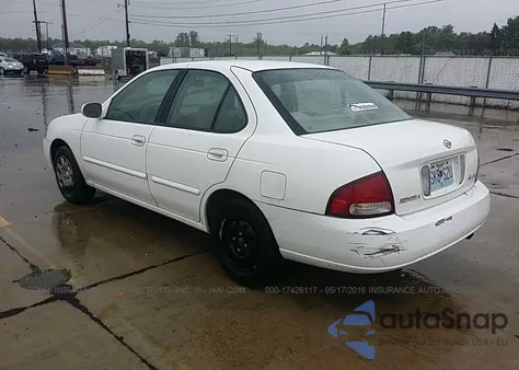 2001 Nissan Sentra Xe/Gxe z USA, uszkodzony, nr VIN 3N1CB51D31L496652
